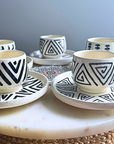 Espresso Cup & Saucer - Handmade in Morocco
