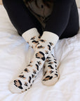 Socks that Protect Wildlife (Beige Leopard Print)