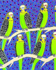 Greeting Card Single - Kathleen Buzzacot - Budgies