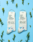 Socks that Protect Pollinators (Beige Hummingbirds)