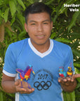 Blue Crowned MotMot Bird Fairtrade Ornament