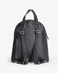 Leather Halfmoon Backpack - Black