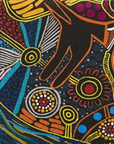 Cotton Zip Bag - Aboriginal Art - Justin Butler