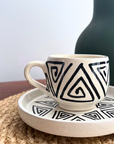Espresso Cup & Saucer - Handmade in Morocco