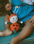 Lady Bird Rattle - Handmade Organic Cotton Baby Toy