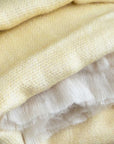 Alpaca Classic Throw - Large Butter with Cream Fringe
