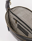 Cross-Body Bag - Black, Soft Grained Eco-Leather