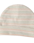 organic cotton baby beanie natural stripes