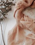 Lightweight Linen Scarf - Terracotta