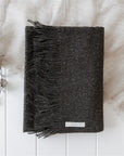 Baby Alpaca Throw Rug - Charcoal