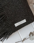 Baby Alpaca Throw Rug - Charcoal