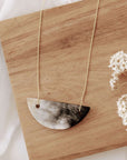 Demi Half Circle Statement Pendant