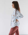 Ethical and eco organic cotton floral shirt Australia