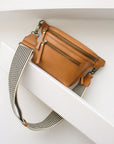 Cross Body Bag - Cognac - Vegan Leather