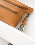Cross Body Bag - Cognac - Vegan Leather