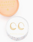 Crescent Moon Thread Drop Earrings in GOLD ARRIVING EARLY JUNE