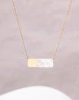 Gold Necklace with Mother of Pearl