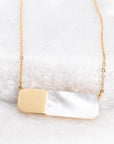 Gold Necklace with Mother of Pearl