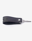 Leather Key Fob - Black + Tan