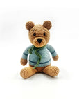 Organic Cotton Bear with Jumper - Blue