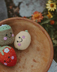 Handmade Happy Lemon Baby Rattle -Organic Cotton Crochet Toy