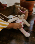 Organic Cotton - Ballerina Rattle - Pink