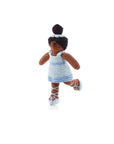Organic Cotton - Ballerina Rattle - Blue