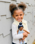 Organic Cotton - Ballerina Rattle - Blue
