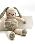 Organic Cotton Bunny Green Stripes