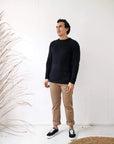 Alpaca Wool Classic Jumpers - Black