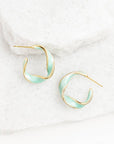 With a Twist Hoops in Mint ARRIVING EARLY JUNE