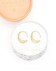 Crescent Moon Thread Drop Earrings