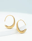 Crescent Moon Thread Drop Earrings