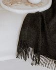 Baby Alpaca Throw Rug - Charcoal