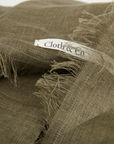 Linen Scarf - Darkest Olive