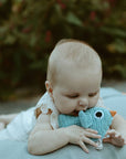 Baby Blue Bird Rattle – Handmade Organic Cotton Baby Toy