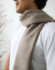 Baby Alpaca Wool Scarf - Cream