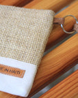 Burlap Wristlet utility clutch