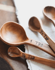 Hand Carved Wood Measuring Spoon Set - Macawood