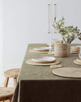 Round Palm Fibre Placemats x2