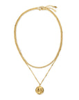 Layered Necklace Gold Chain and Pendant