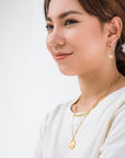 Layered Necklace Gold Chain and Pendant