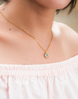 Desert Sunrise Pendent Necklace - Teal