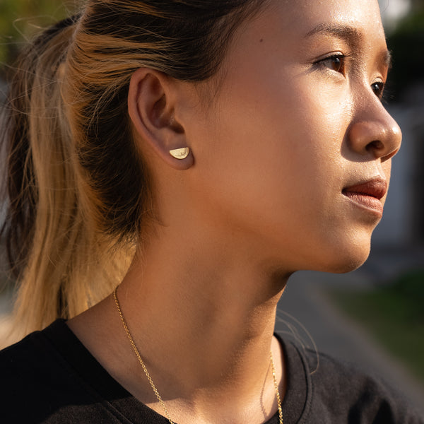 Gold stud earrings australia on sale