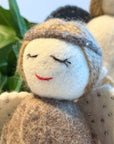 Christmas Decoration Felt Angels in Red, Cream & Natural