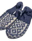 Hand Knitted Slippers 100% Pure NZ Wool - Navy Blue