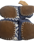Hand Knitted Slippers 100% Pure NZ Wool - Navy Blue