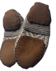 Hand Knitted Slippers 100% Pure NZ Wool - Navy Blue