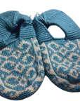 Hand Knitted Slippers 100% Pure NZ Wool - Navy Blue