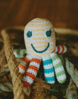 Organic Cotton Octopus Rattle - Rainbow